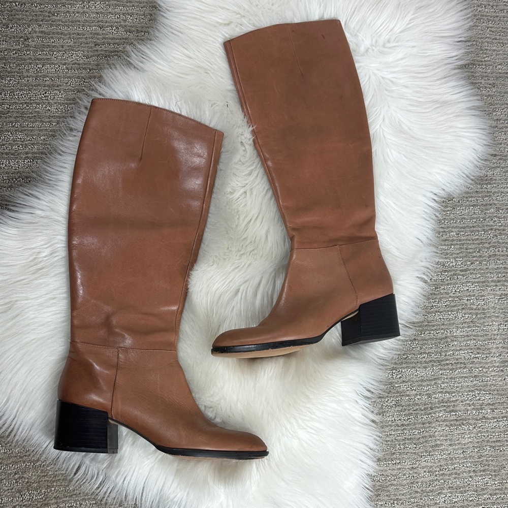 Sam Edelman Tan Leather Knee-High Boots 7.5